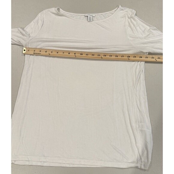 Daily Ritual Top Womens 2XL White Minimalist Casual Stretch Base Layer Travel - Picture 4 of 7